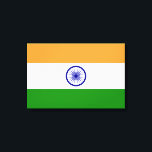 Indische Flagge (Indien) (Südasien) (Bharat) Leinwanddruck<br><div class="desc">Dieses Design zeigt die Nationalflagge von Indien (offiziell als Republik Indien bekannt), ein Land in Südasien. Indien ist die bevölkerungsreichste Demokratie der Welt. Indien grenzt im Westen an Pakistan, im Norden an China, Nepal und Bhutan und im Osten an Bangladesch und Myanmar. Im Indischen Ozean liegt Indien in der Nähe...</div>