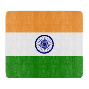 Indische Flagge (Indien) (Südasien) (Bharat) Schneidebrett
