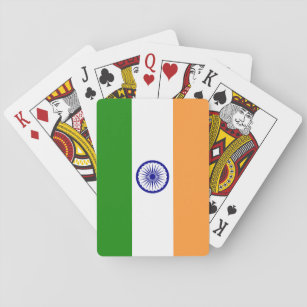 (Indische) Flagge Indiens Spielkarten