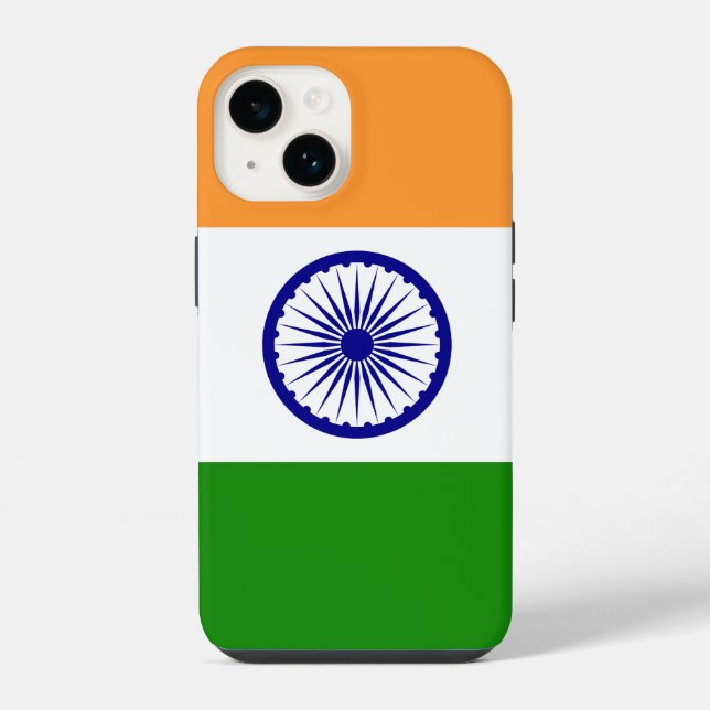 Indische Flagge iPhone 14 Hülle (Rückseite)