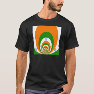 Indische Flagge Kaleidoskop: Endlose Einheit & Pat T-Shirt