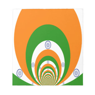 Indische Flagge Kaleidoskop: Endlose Einheit und P Notizblock