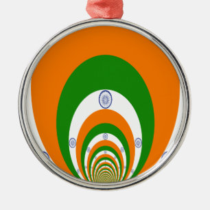 Indische Flagge Kaleidoskop: Endlose Einheit und P Ornament Aus Metall