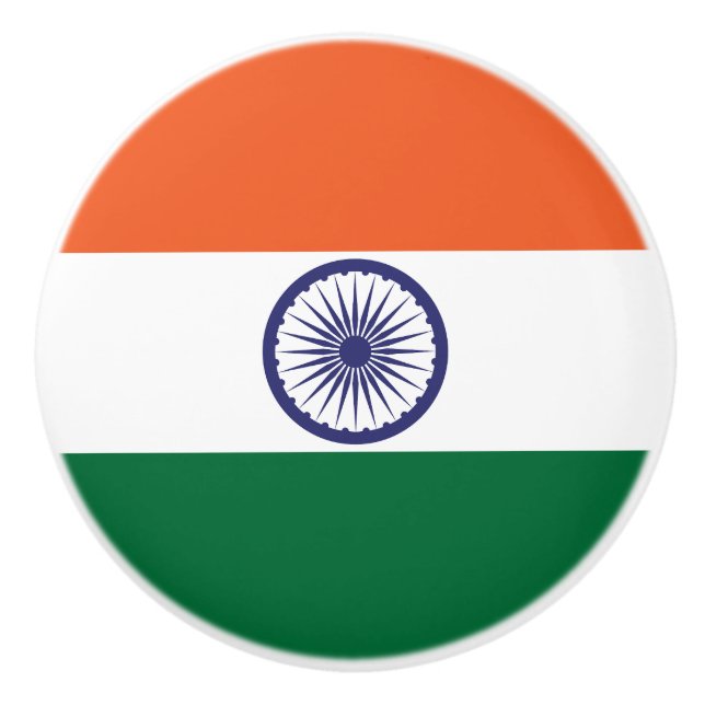 Indische Flagge Keramikknauf (Vorderseite)