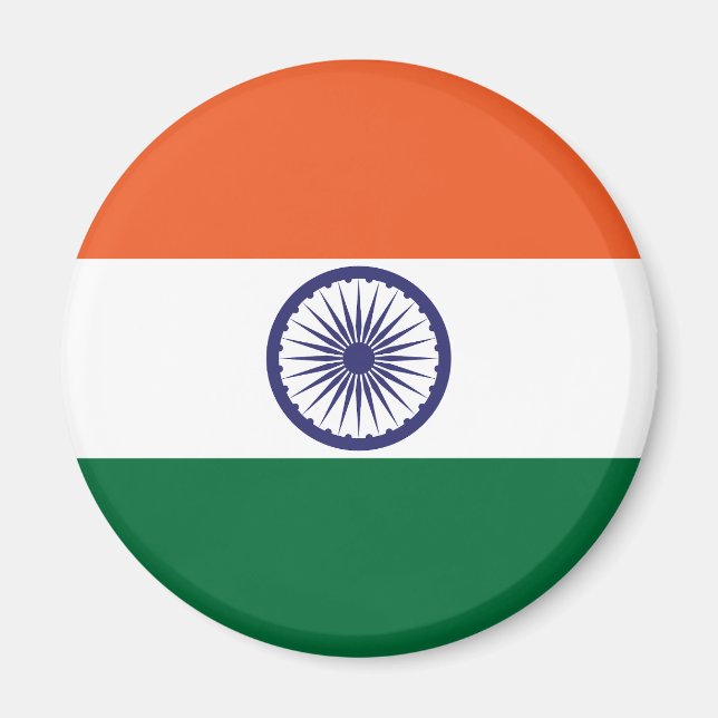 Indische Flagge Magnet (Vorne)