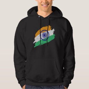 Indische Flagge mit Ashoka Chakra Desi Ind Hoodie