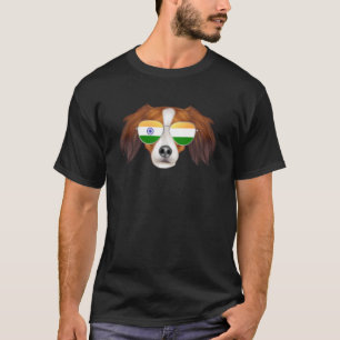 Indische Flagge Nederlandse Kooikerhondje Dog Indi T-Shirt