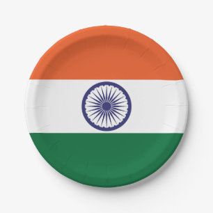 Indische Flagge Pappteller