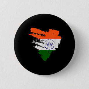 Indische Flagge Patriotisch 15. August 1947 Indien Button