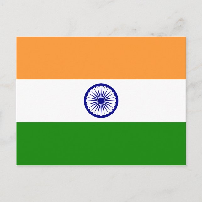 Indische Flagge Postkarte (Vorderseite)