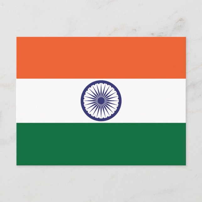 Indische Flagge Postkarte (Vorderseite)