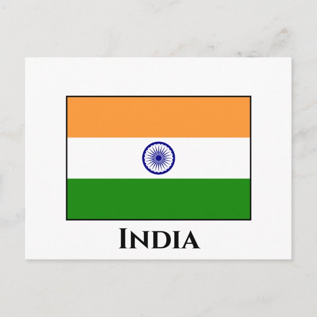 Indische Flagge Postkarte (Vorderseite)