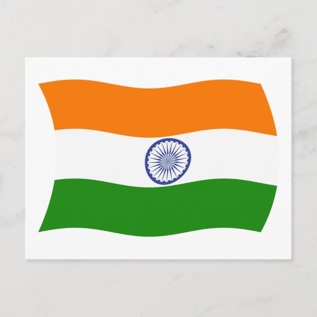 Indische Flagge Postkarte (Vorderseite)