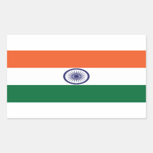 Indische Flagge Rechteckiger Aufkleber
