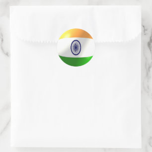 Indische Flagge Runder Aufkleber