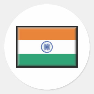 Indische Flagge Runder Aufkleber