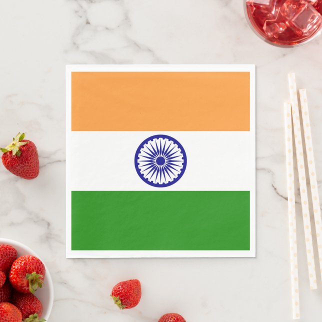 Indische Flagge Serviette (Beispiel)