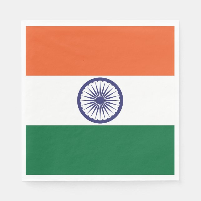 Indische Flagge Serviette (Vorderseite)
