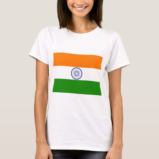Indische Flagge T-Shirt (Vorderseite)
