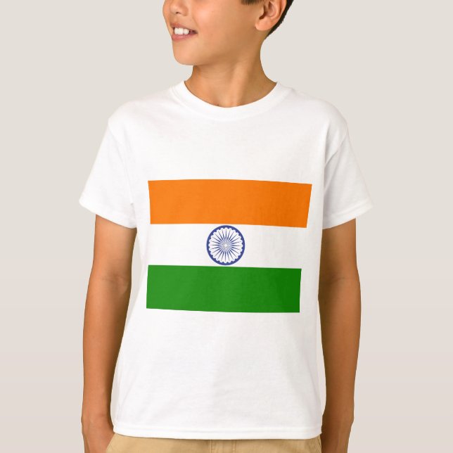Indische Flagge T-Shirt (Vorderseite)