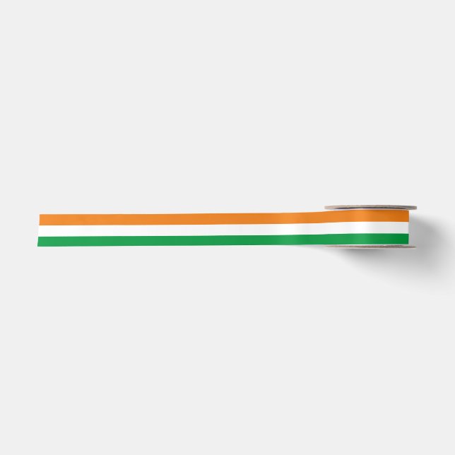 Indische Flagge Tri-Colors "tiranga" Satinband (Vorderseite)
