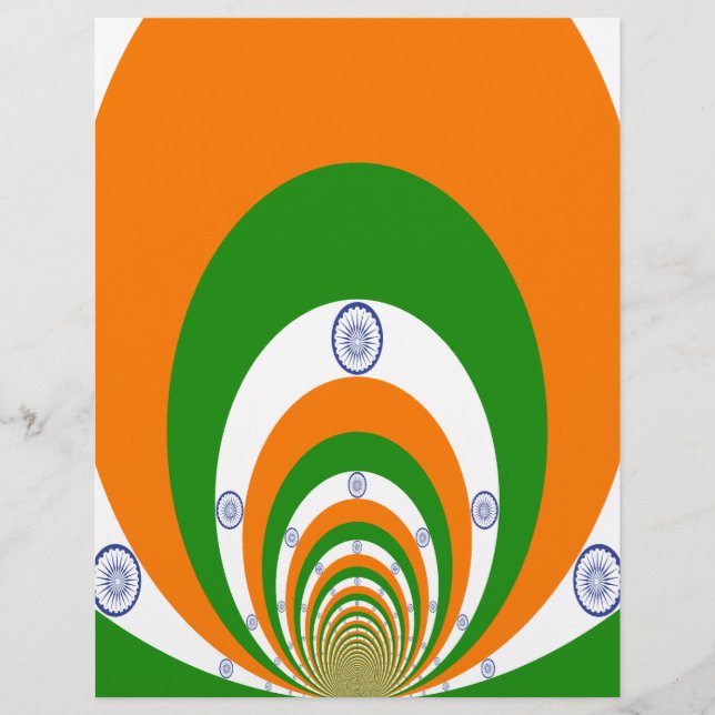 Indische Flaggenfarben Kaleidoskop (Vorderseite)