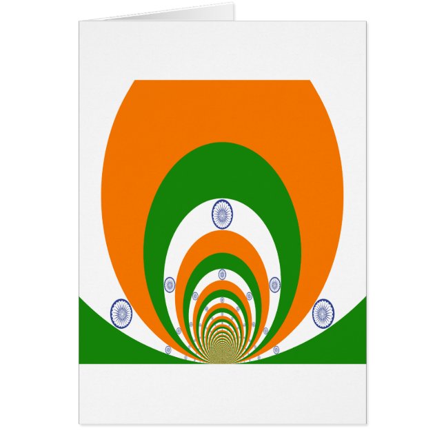 Indische Flaggenfarben Kaleidoskop (Vorne)