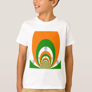 Indische Flaggenfarben Kaleidoskop T-Shirt
