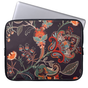 Indische Flora Big Seamless Natur Laptopschutzhülle