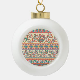 Indische florale Randmuster nahtloses Muster Keramik Kugel-Ornament