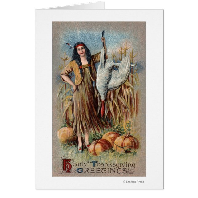 Indische Frau, die die Türkei hält (Vorne)