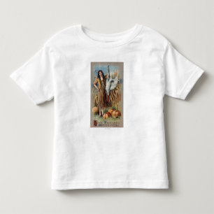 Indische Frau, die die Türkei hält Kleinkind T-shirt
