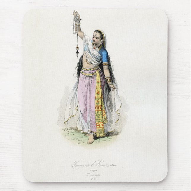 Indische Frauen-traditionelles Kostüm Mousepad (Vorne)