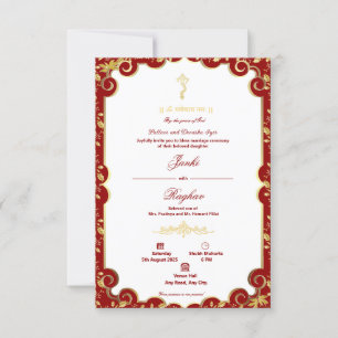 Indische Ganesha-Hochzeitseinladung Einladung