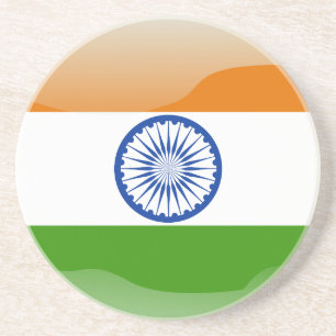Indische glatte Flagge Getränkeuntersetzer