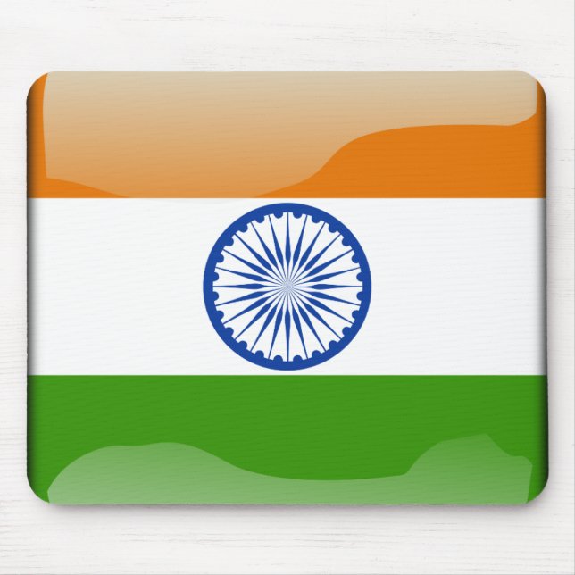 Indische glatte Flagge Mousepad (Vorne)
