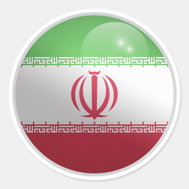 Indische Glossy Circle Flag Runder Aufkleber (Vorderseite)