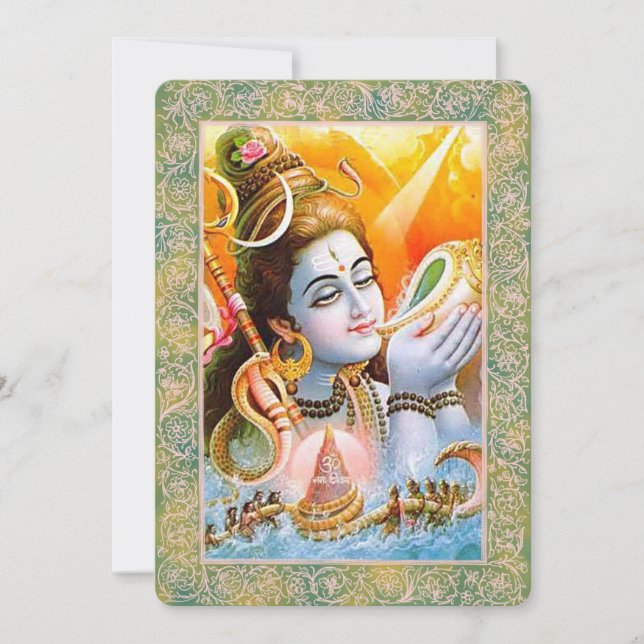 Indische Götter/Lord Shiva - Einladungskarte (Vorderseite)
