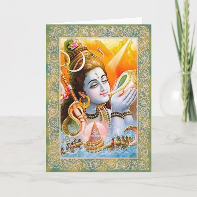 Indische Götter/Lord Shiva - Gruß-Karte Karte (Vorderseite)