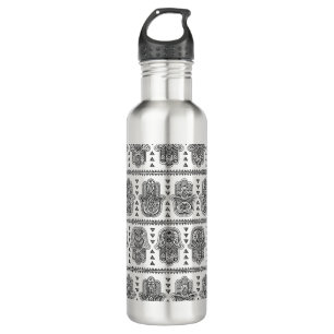 Indische Hand gezeichnetes Hamsa Gekritzel Edelstahlflasche