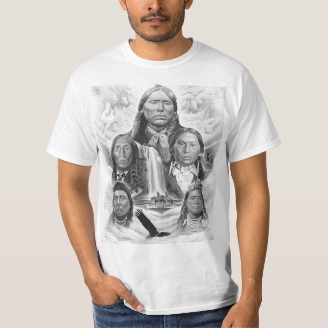 Indische Häuptlinge Maßgeschneiderte Mens T-Shirt (Vorderseite)