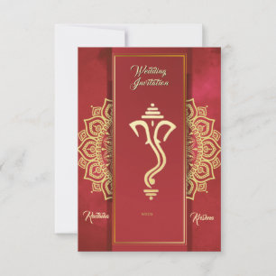 Indische Hindu-Hochzeit Ganesha-Einladung Einladung