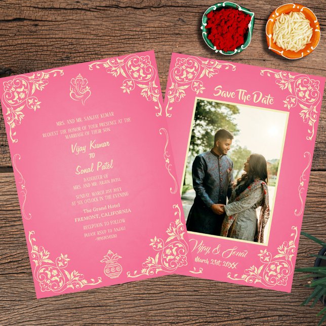 Indische Hindu Hochzeitseinladung mit individuelle Einladung (Von Creator hochgeladen)