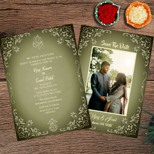 Indische Hindu Hochzeitseinladung mit individuelle Einladung