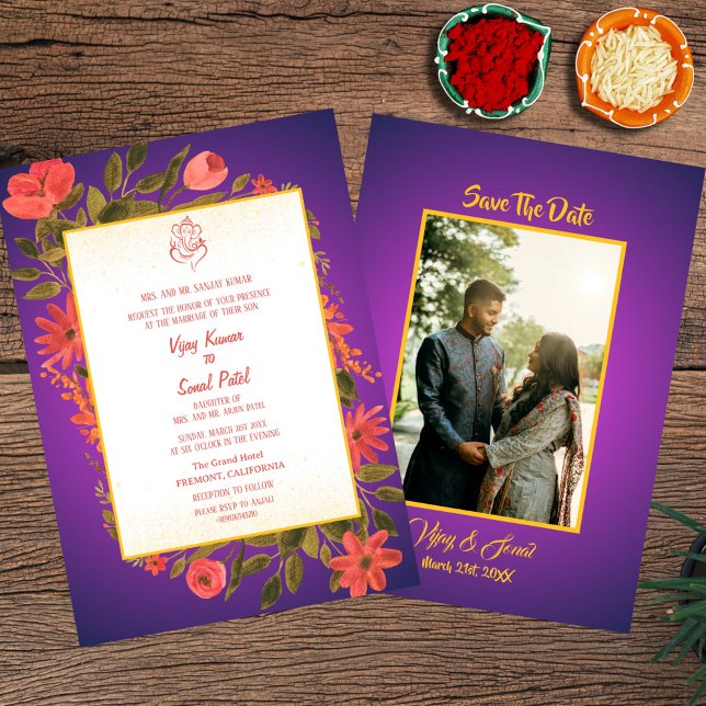 Indische Hindu Hochzeitseinladung mit individuelle Einladung (Von Creator hochgeladen)