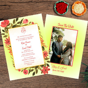 Indische Hindu Hochzeitseinladung mit individuelle Einladung