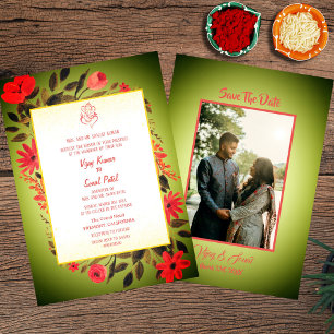 Indische Hindu Hochzeitseinladung mit individuelle Einladung
