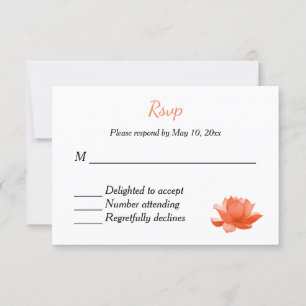 Indische hinduistische Hochzeitseinladung RSVP Karte