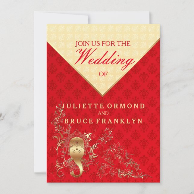 Indische Hochzeit - Einladung (Vorderseite)