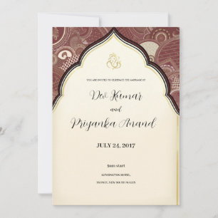 Indische Hochzeit Einladung